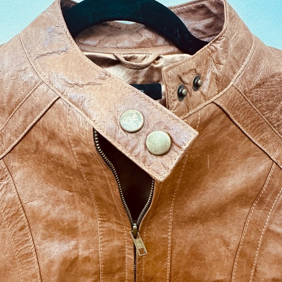 Vintage Arden B, Leather Moto Jacket, Size Medium - Picture 3 of 9